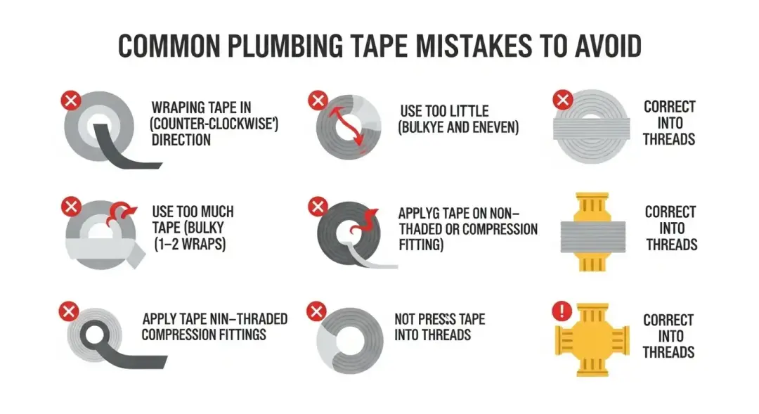 Common Plumbing Tape Mistakes to Avoid