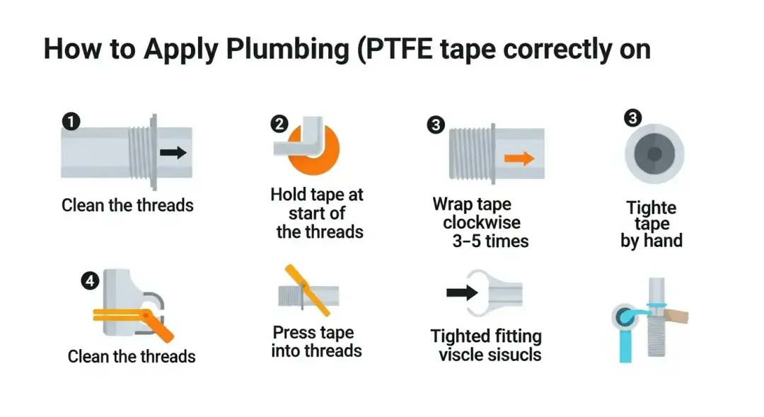 How to Apply Plumbing Tape Correctly