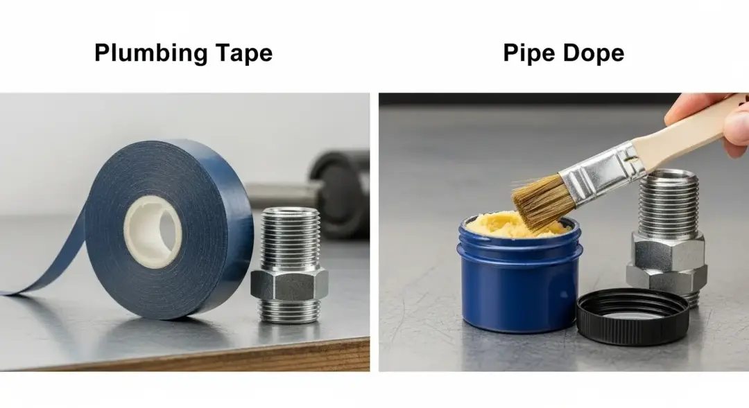 Plumbing Tape vs. Pipe Dope