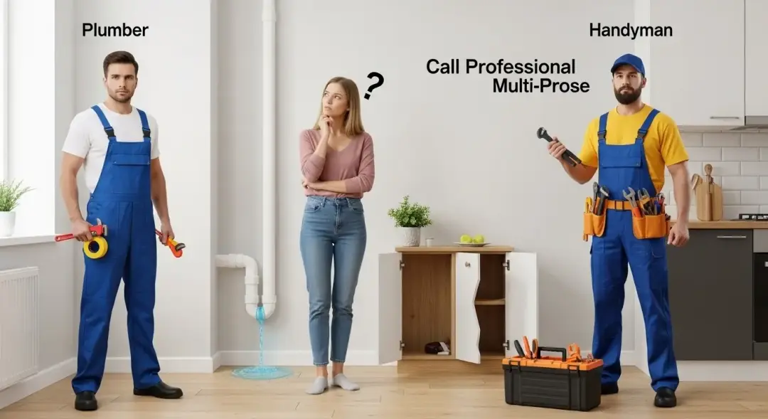 When to Call a Professional Plumber or Handyman