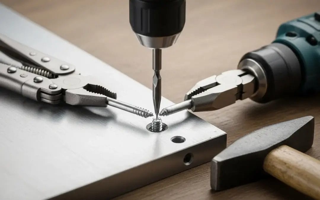 how to remove a sheared screw