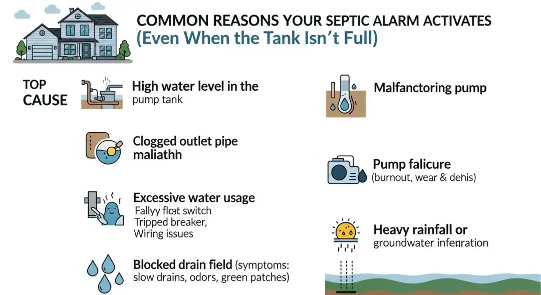 Common Reasons Your Septic Alarm Activates